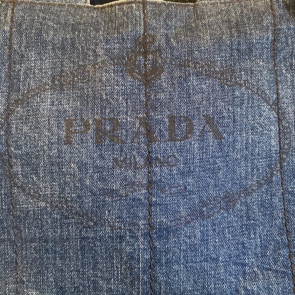Authentic PRADA denim tote - Picture 2 of 13